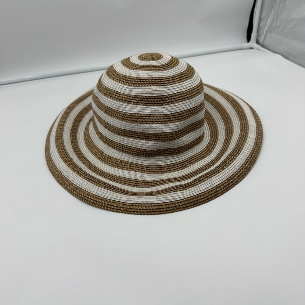 Eric Javits Striped Pattern Brim Sun Hat